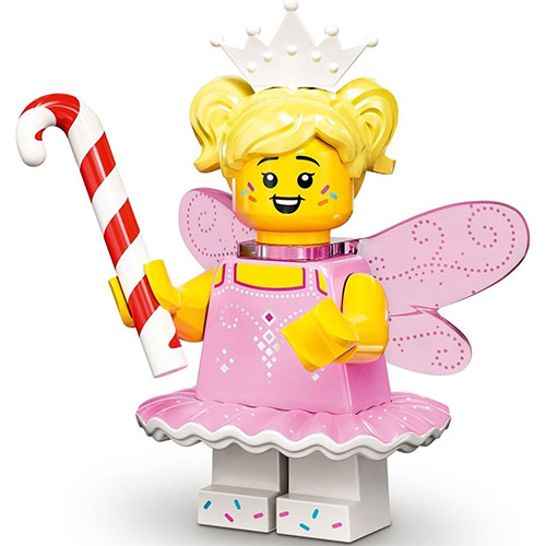 LEGO Minifigura Sugar Fairy, Series 23 (Complete Set with Stand and Accessories) COL23-2