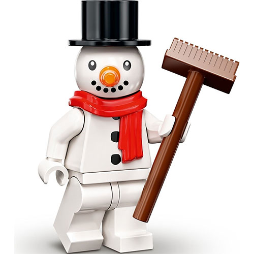 LEGO Minifigura Snowman, Series 23 (Complete Set with Stand and Accessories) COL23-3