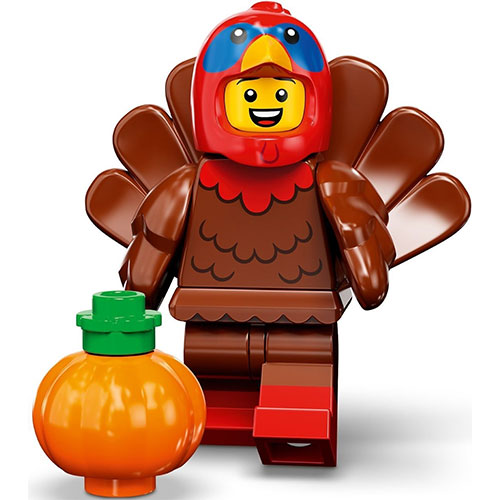 LEGO Minifigure Turkey Costume, Series 23 (Complete Set with Stand and Accessories) COL23-9