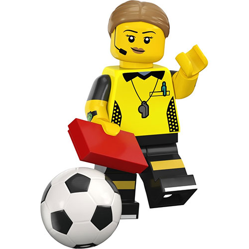 LEGO Minifigura Football Referee, Series 24 (Complete Set with Stand and Accessories) COL24-1