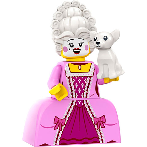 LEGO Minifigura Rococo Aristocrat, Series 24 (Complete Set with Stand and Accessories) COL24-10