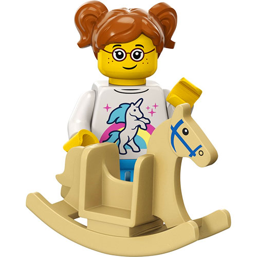 LEGO Minifigura Rockin` Horse Rider, Series 24 (Complete Set with Stand and Accessories) COL24-11