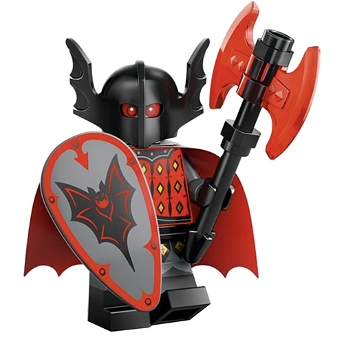 LEGO Minifigur Vampire Knight, Series 25 (Complete Set with Stand and Accessories) COL25-3