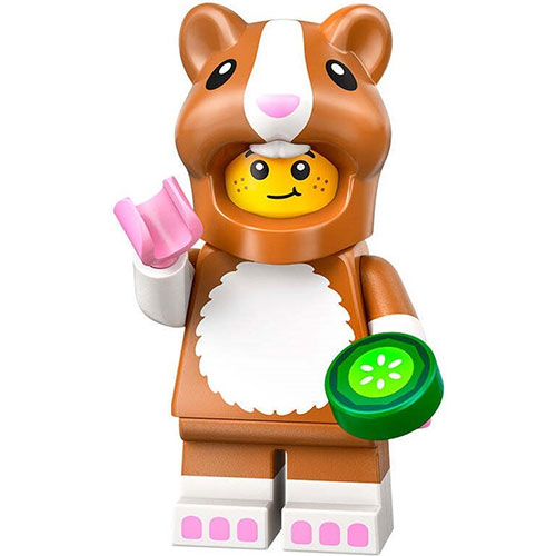 LEGO Minifigur Hamster Costume Fan, Series 27 (Complete Set with Stand and Accessories) COL27-1