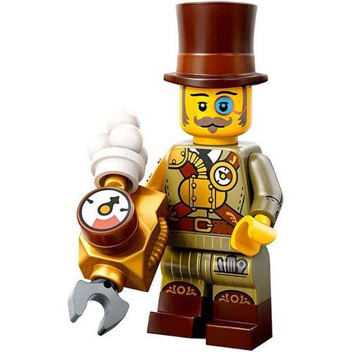 LEGO Minifigur Steampunk Inventor, Series 27 (Complete Set with Stand and Accessories) COL27-12