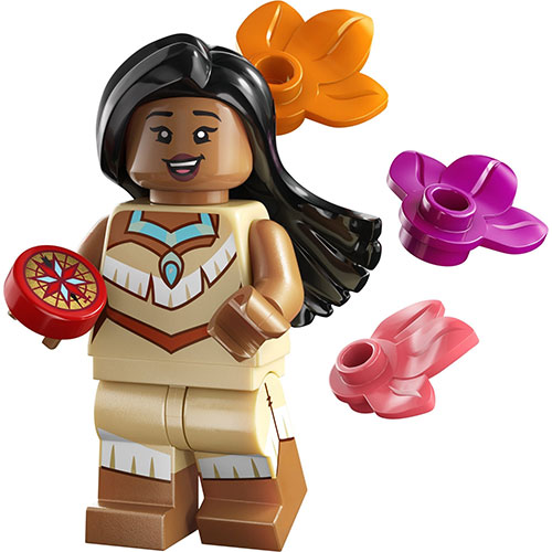 LEGO Minifigure Pocahontas, Disney 100 (Complete Set with Stand and Accessories) COLDIS100-12