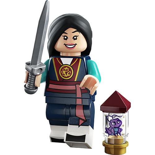 LEGO Minifigure Mulan, Disney 100 (Complete Set with Stand and Accessories) COLDIS100-9