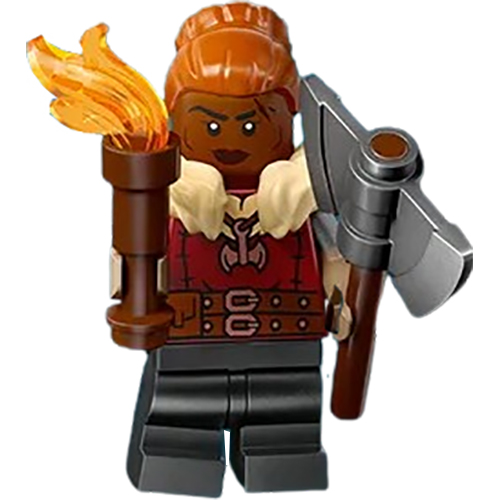 LEGO Minifigure Dwarf Barbarian, Dungeons & Dragons (Complete Set with Stand and Accessories) COLDND-1