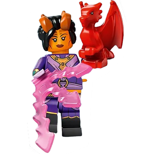 LEGO Minifigure Tiefling Sorcerer, Dungeons & Dragons (Complete Set with Stand and Accessories) COLDND-3