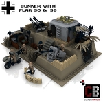 CUSTOMBRICKS Custom WW2 - Bunker Flak 30 & Flak 38 1024