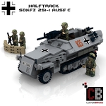 CUSTOMBRICKS Custom WW2 - SdKfz 251-1 Ausf.C armored tank 1033