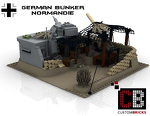 CUSTOMBRICKS Custom WW2 - German Bunker Normandie 1124