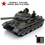 CUSTOMBRICKS Custom WW2 - Sowjet T34-85 85mm Tank 1203