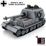 CUSTOMBRICKS Custom WW2 - Tank Elefant SdKfz 184 1212