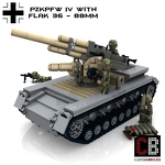 CUSTOMBRICKS LEGO Custom WW2 - Panzer 4 PzKpfw IV with PAK 88 1216