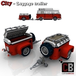 CUSTOMBRICKS Custom VW T1 Luggage Trailer 1222