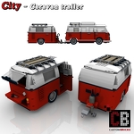 CUSTOMBRICKS Custom VW T1 Caravan - Trailer 1223