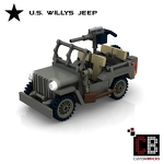 CUSTOMBRICKS Custom WW2 - U.S. MB Willys Jeep 1233