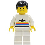 LEGO Minifigure Airport - Classic, White Legs, Black Male Hair AIR012