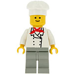 LEGO Minifigur Chef - Light Gray Legs, Standard Grin CHEF004