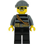 LEGO Minifigure Police - City Burglar, Dark Bluish Gray Knit Cap, Mask CTY0358