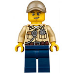 LEGO Minifigur Swamp Police - Officer, Shirt, Dark Tan Cap CTY0523