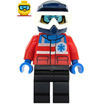 LEGO Minifigur Ski Patrol Member - Female, Dark Blue Helmet CTY1079