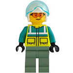 LEGO Minifigure Rescue Helicopter Pilot - Male, Orange Glasses CTY1344