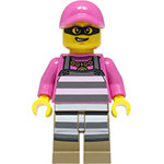 LEGO Minifigura Police - Crook Cream CTY1385