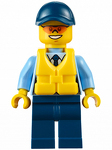 LEGO Minifigure Police - City Officer, Life Preserver, Orange Sunglasses (60126) CTY6