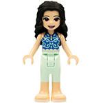 LEGO Minifigur Friends Emma, Light Aqua Trousers, Blue Top, White Sandals FRND382A