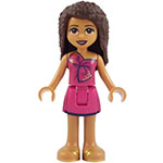 LEGO Minifigur Friends Andrea, Magenta Dress FRND412