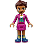 LEGO Minifigure Friends Andrea, Magenta Jacket and Skirt, Dark Blue Boots FRND467