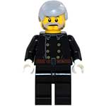 LEGO Minifigur Fire - Jacket with 8 Buttons, Light Bluish Gray Male Hair HOL120