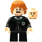 LEGO Minifigur Ron Weasley, Slytherin Robe, Vincent Crabbe Transformation HP287