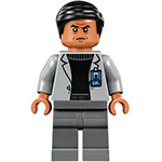 LEGO Minifigure Dr. Henry Wu - Light Bluish Gray Jacket, Smile / Angry Frown JW017