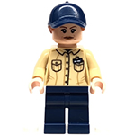 LEGO Minifigure Park Worker - Female, Tan Shirt, Dark Blue Legs and Cap JW045