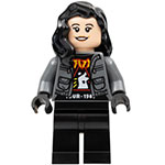 LEGO Minifigur Zia Rodriguez, Dark Bluish Gray Jacket JW090