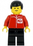 LEGO Minifigure Post Office - Black Legs, Black Male Hair POST004