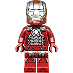 LEGO Minifigure Iron Man - Mark 5 Armor, Trans-Clear Head SH0566