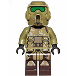 LEGO Minifigur Clone Scout Trooper, 41st Elite Corps (Phase 2) - Kashyyyk Camouflage, Dark Tan Markings on Legs, Scowl SW1002