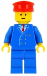 LEGO Minifigura Railway Employee 1, Blue Legs TRN046