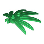 LEGO Plant Leaves 6 x 5 Swordleaf with Clip (thick open O clip) 10884