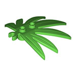 LEGO Plant Leaves 6 x 5 Swordleaf with Clip (thick open O clip) 10884