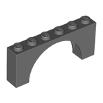 LEGO Brick, Arch 1 x 6 x 2 - Thin Top without Reinforced Underside 12939