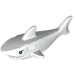 LEGO Shark with Rounded Nose and Debossed Gills with Black Eyes and White Partial Circle Pupils Pattern 14518C04PB01