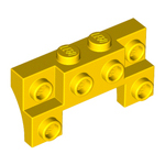 LEGO Brick, Modified 2 x 4 - 1 x 4 with 2 Recessed Studs and Thin Side Arches 14520