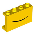 LEGO Panel 1 x 4 x 2 with Side Supports - Hollow Studs with Closed Smile Pattern 14718PB030