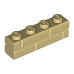 LEGO Brick, Modified 1 x 4 with Masonry Profile (Brick Profile) 15533