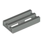 LEGO Tile, Modified 1 x 2 Grill without Bottom Groove / Lip 2412A